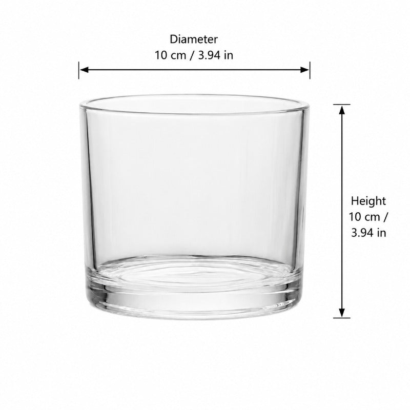 Cache-pot en verre transparent Ø 10 cm — lot de 2 minis