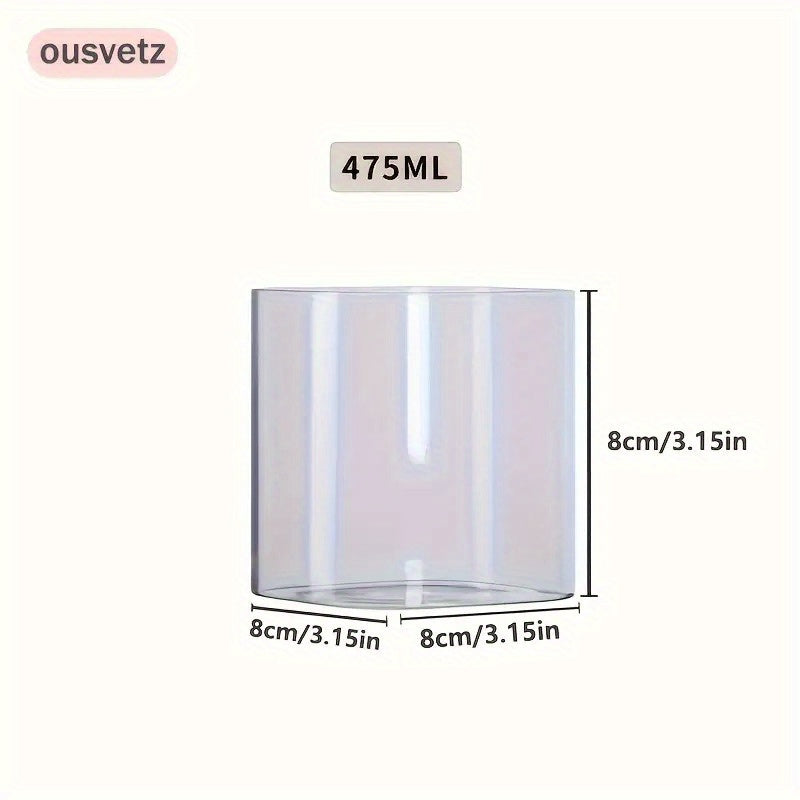 Cache-pot en verre transparent 8 cm — Lot de 2 pour cactus