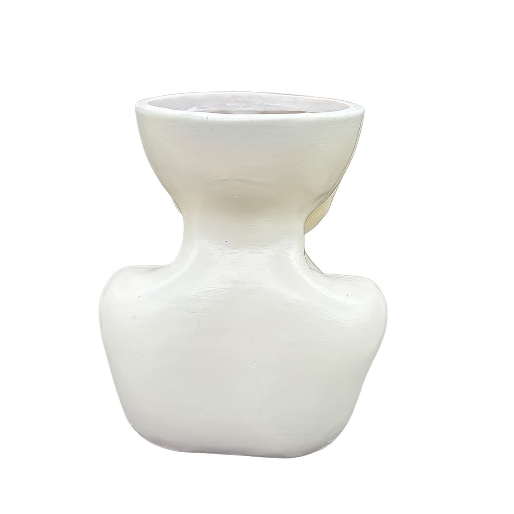 Cache-pot visage méditant en résine — petit format, 4 coloris