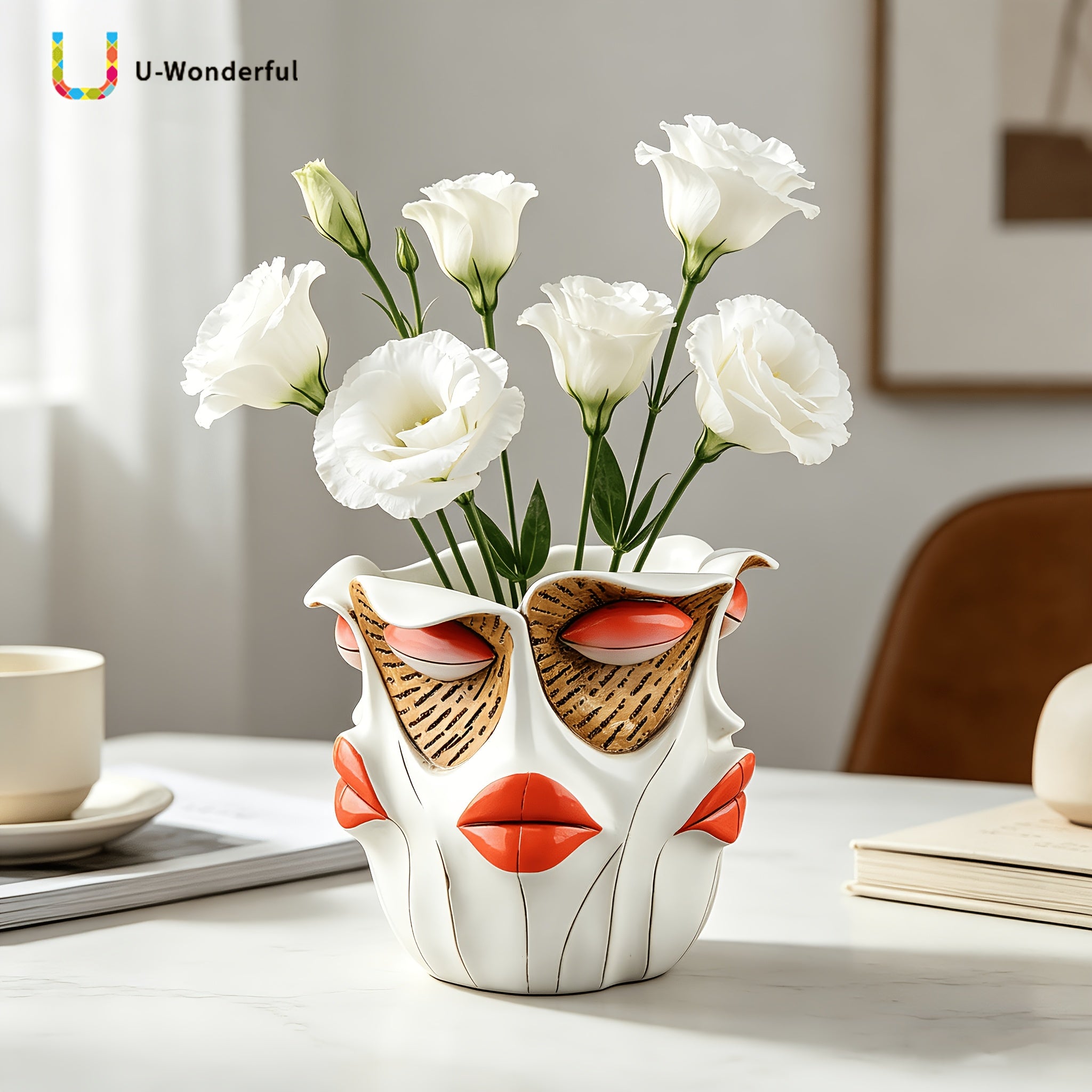 Vase à Visage Multifacette Image