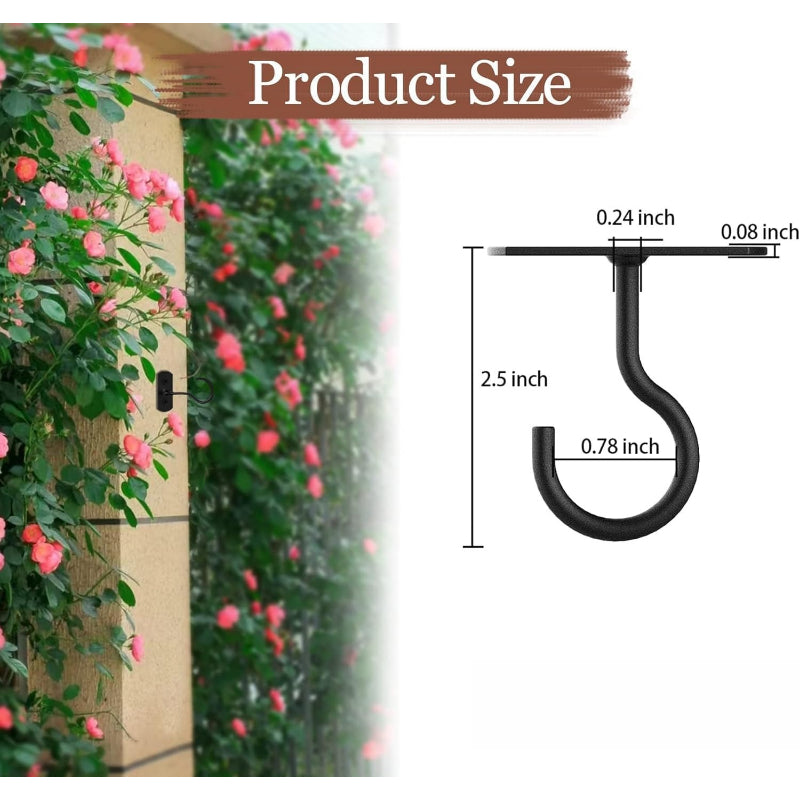Crochet de plafond pour plante suspendue – lot de 8 en métal