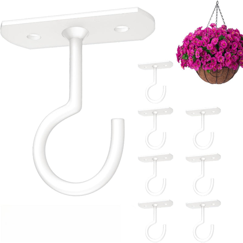Crochet de plafond pour plante suspendue – lot de 8 en métal
