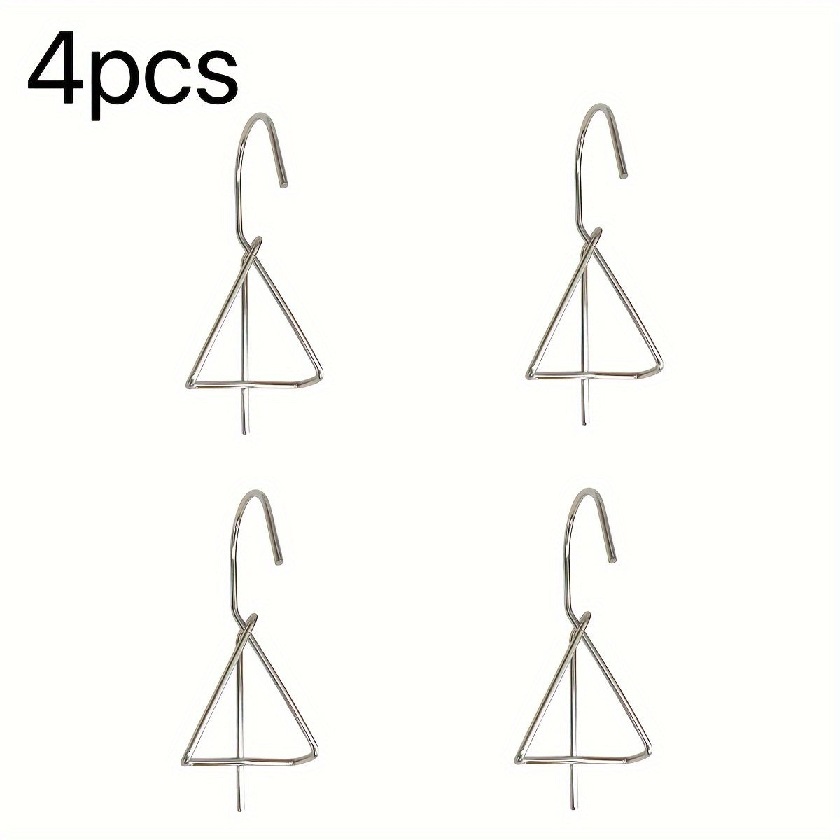 Crochet de suspension inox pour pot de fleur — lot de 4 ou 10