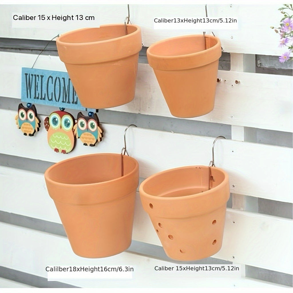 Crochet de suspension inox pour pot de fleur — lot de 4 ou 10