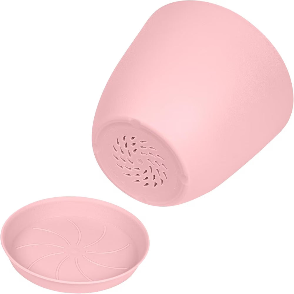 Pots de fleurs d'intérieur en plastique, lot de 9 à soucoupes