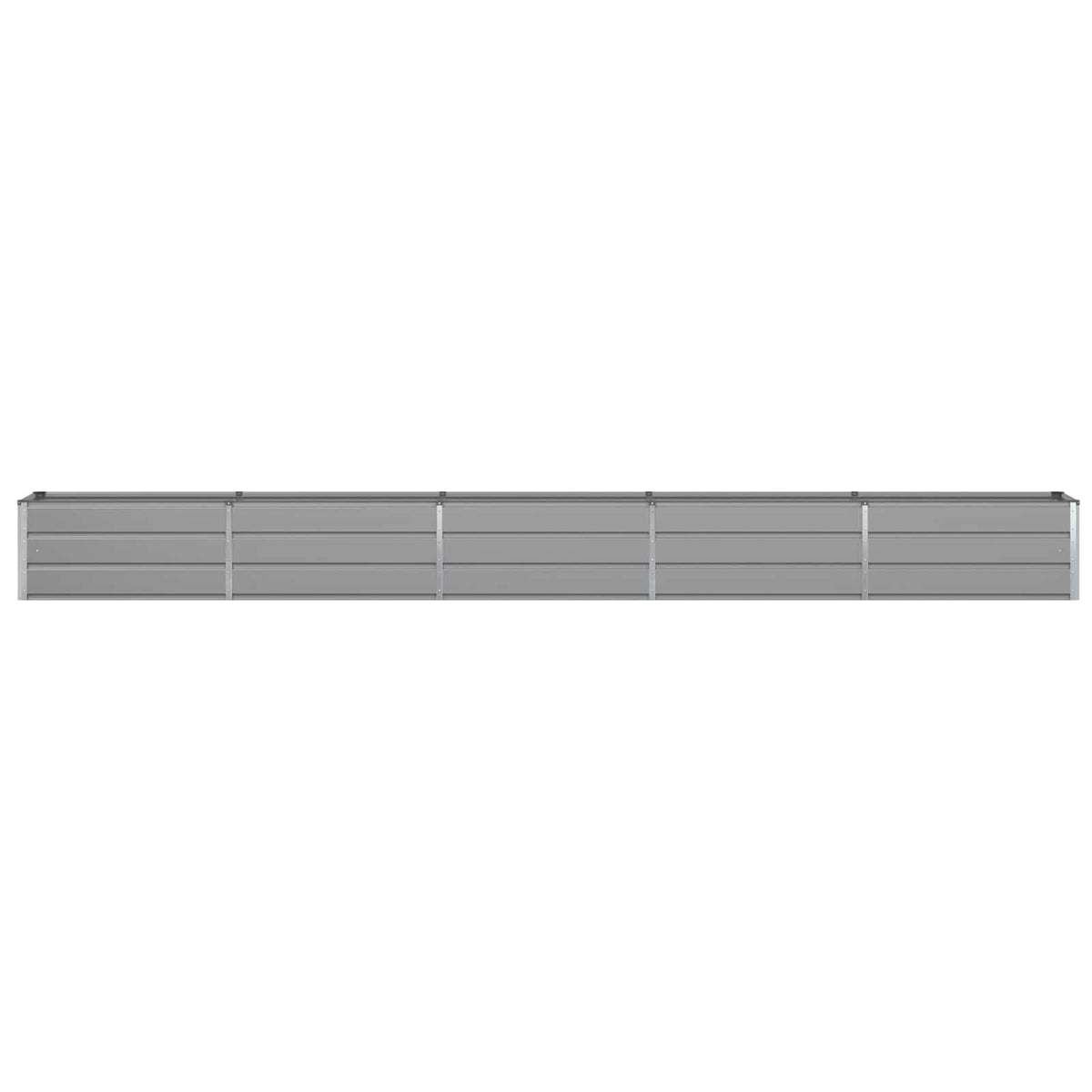 Grande jardinière métal gris clair 480x50x45 cm pour jardin