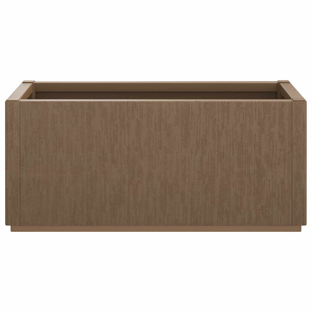 Grande jardinière en plastique effet bois marron 80x36x35 cm