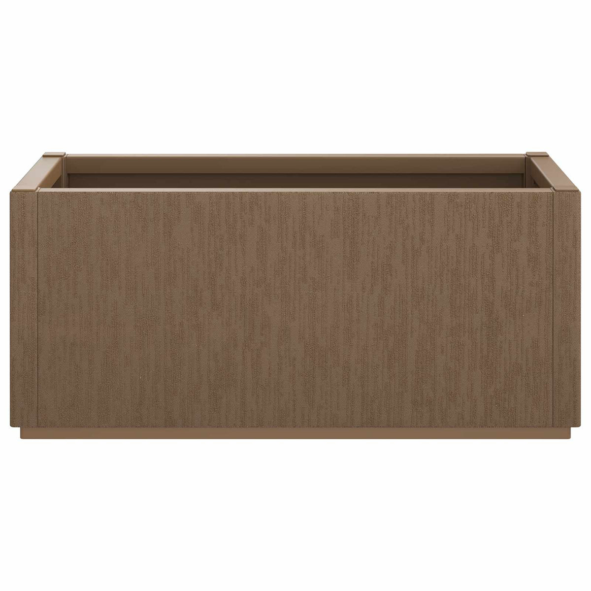 Grande jardinière en plastique effet bois marron 80x36x35 cm