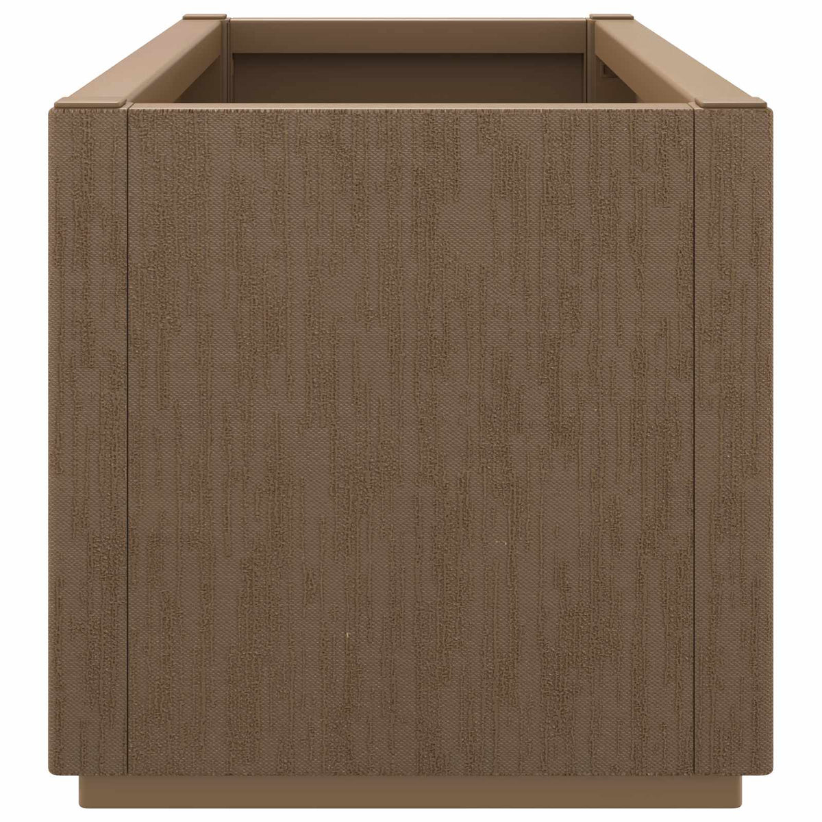 Grande jardinière en plastique effet bois marron 80x36x35 cm