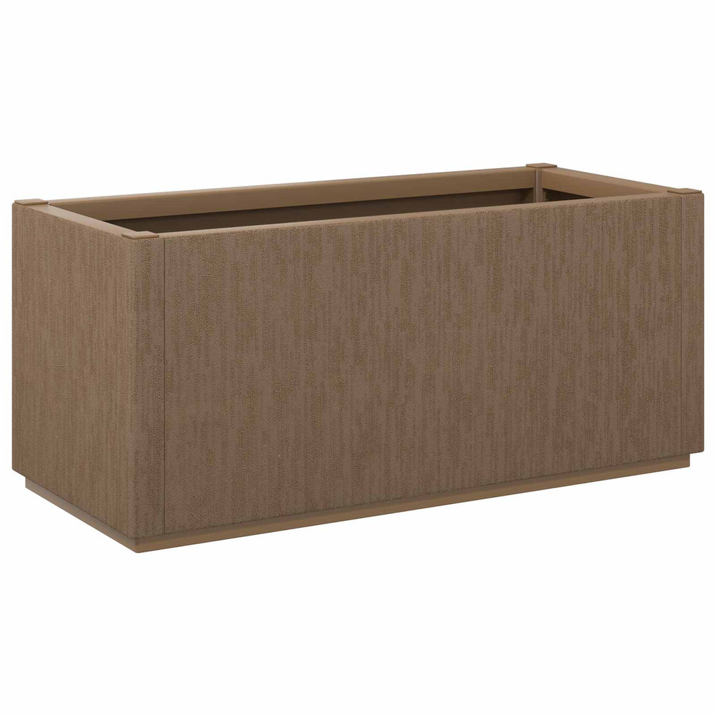 Grande jardinière en plastique effet bois marron 80x36x35 cm