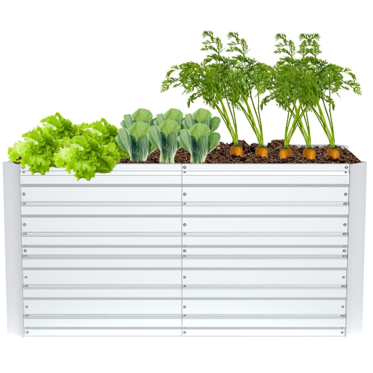 Grande jardinière surélevée en métal galvanisé 58 cm de haut