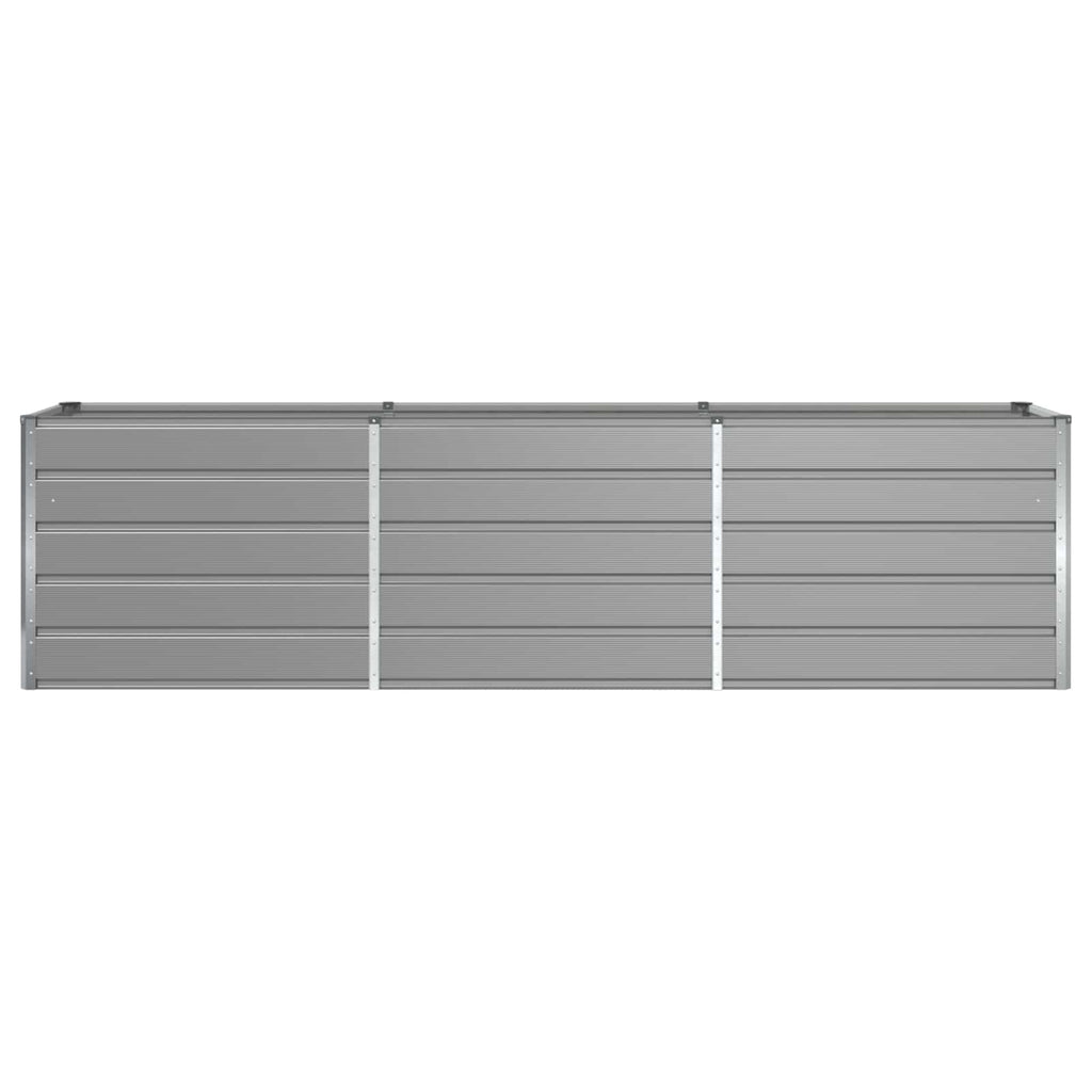 Jardinière acier galvanisé gris clair 480x50x45 cm extérieur