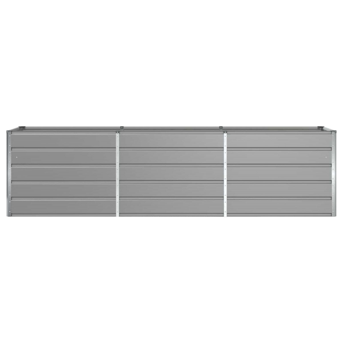 Jardinière acier galvanisé gris clair 480x50x45 cm extérieur