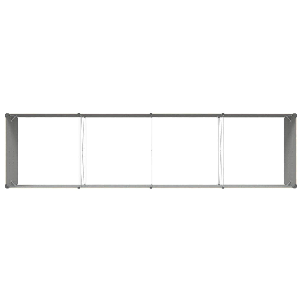 Jardinière ivoire 385x100x45 cm en acier galvanisé pour jardin