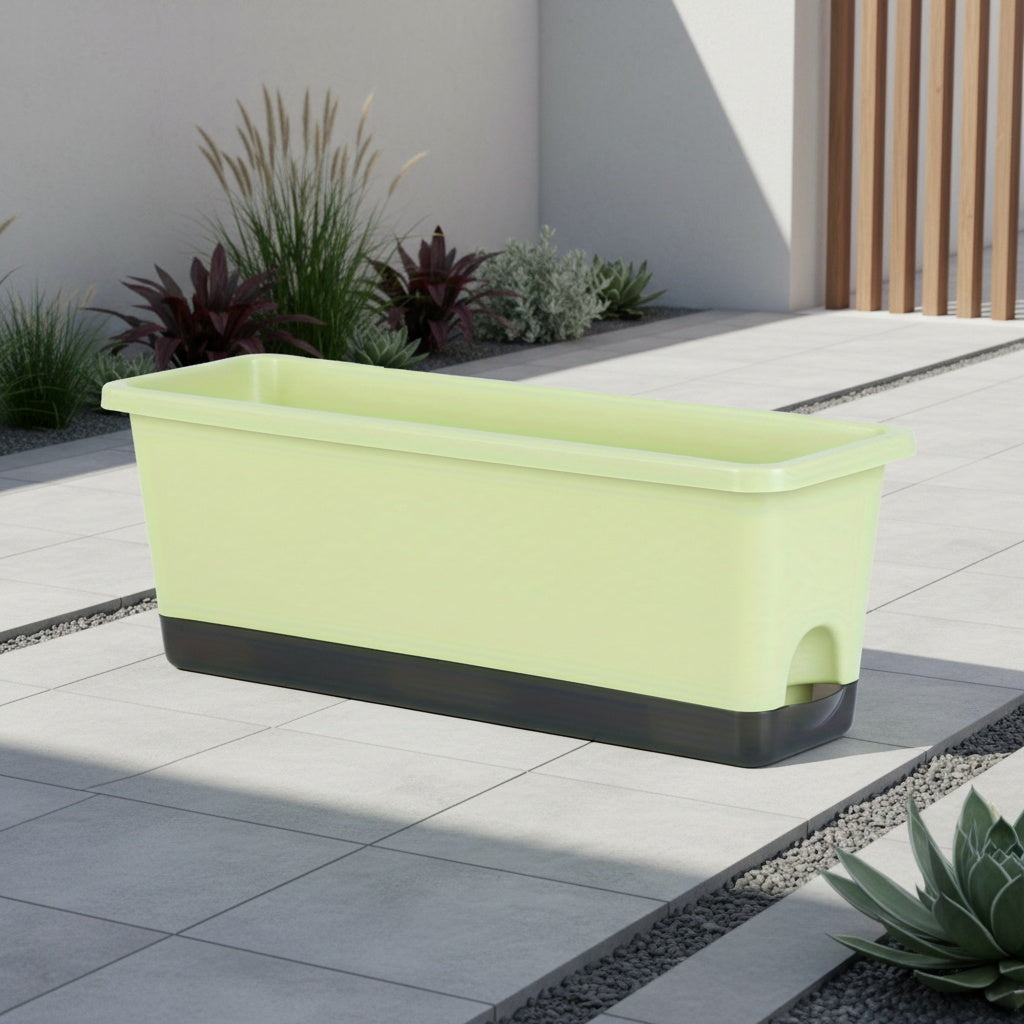 Jardinière auto-arrosante 43 cm à réserve d'eau, lot de 2