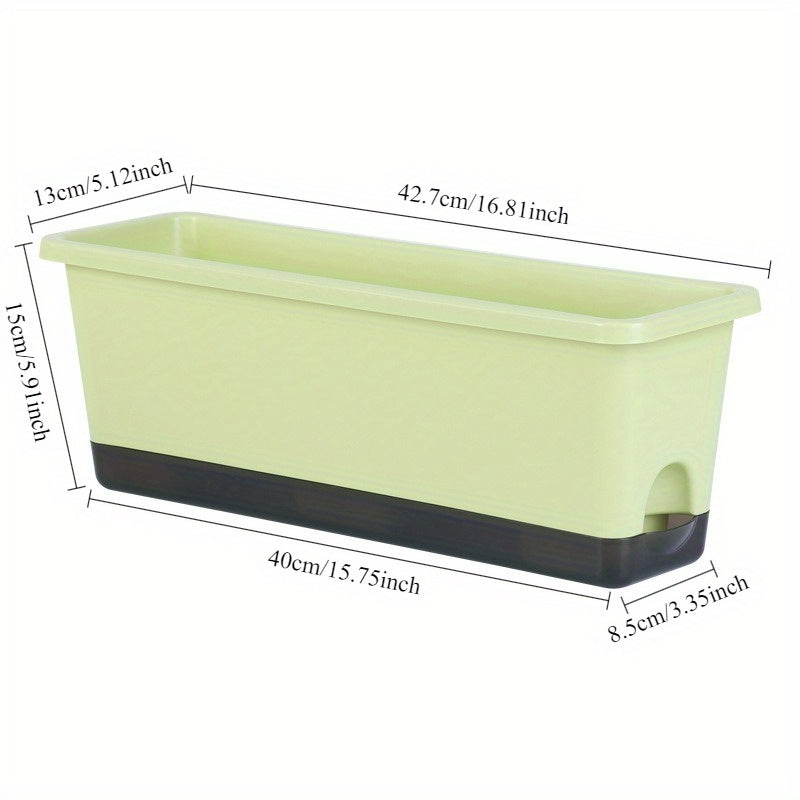 Jardinière auto-arrosante 43 cm à réserve d'eau, lot de 2