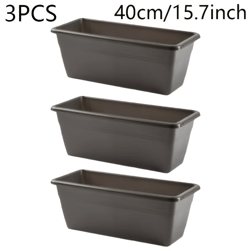 pot de fleurs rectangulaire de 40 cm / 3 pièces