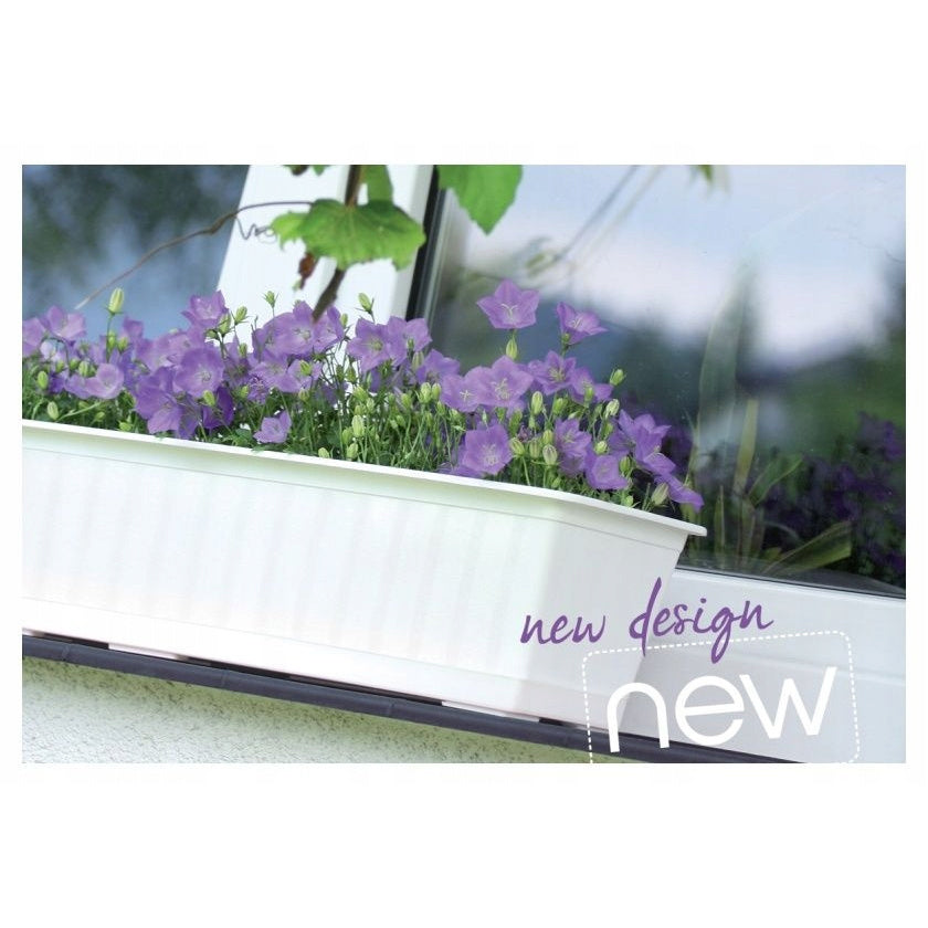 Jardinière de balcon rectangulaire anthracite 70 cm en plastique