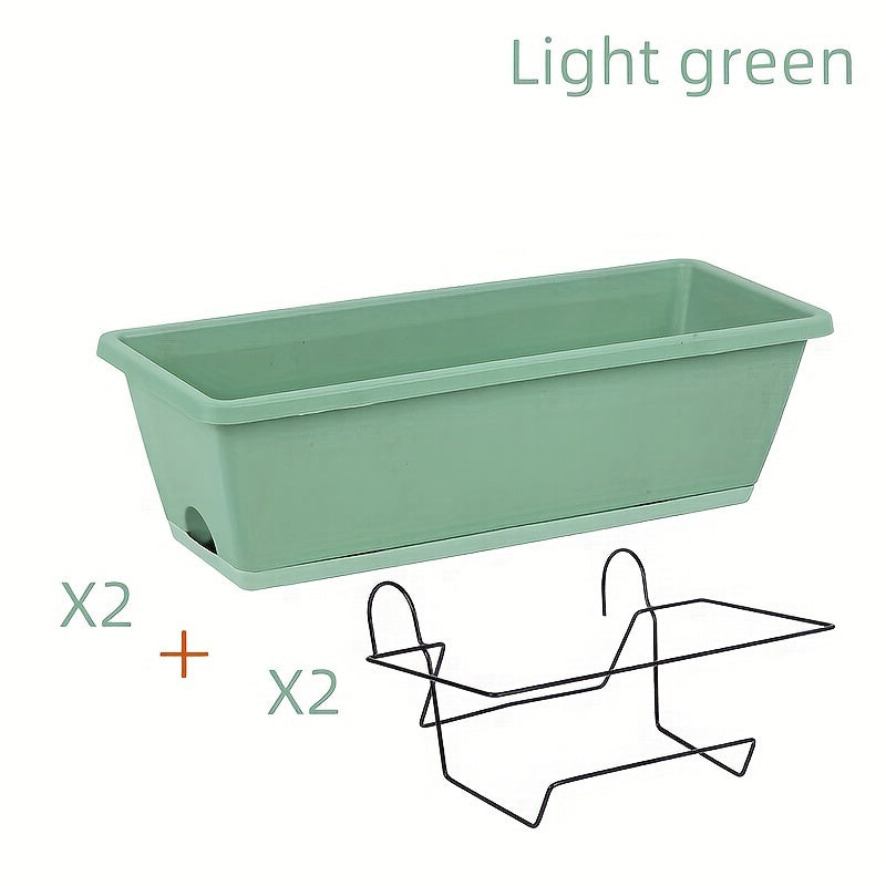 Vert clair / 2 pots de fleurs + 2 étagères