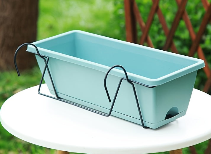 Jardinière de balcon rectangulaire lot de 2 avec supports