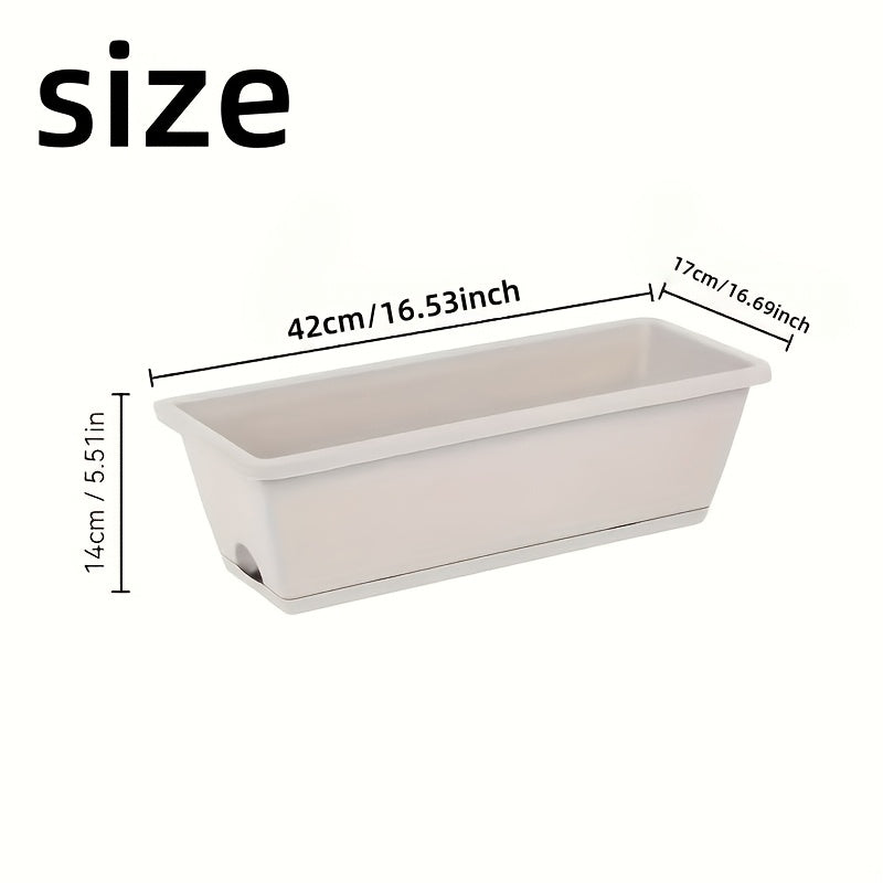 Jardinière de balcon à suspendre 42x17x14 cm - lot de 2