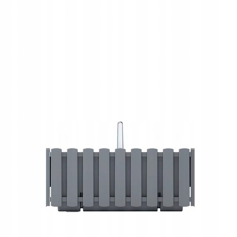 Jardinière de balustrade grise 38 cm à réserve d'eau intégrée