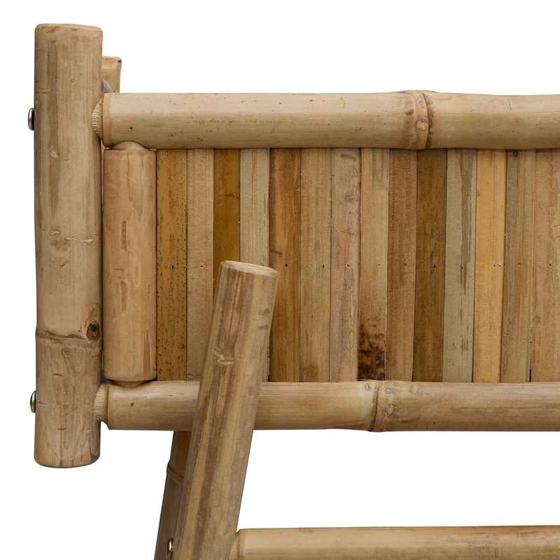 Jardinière en bambou naturel sur pied 50 cm pour petit balcon
