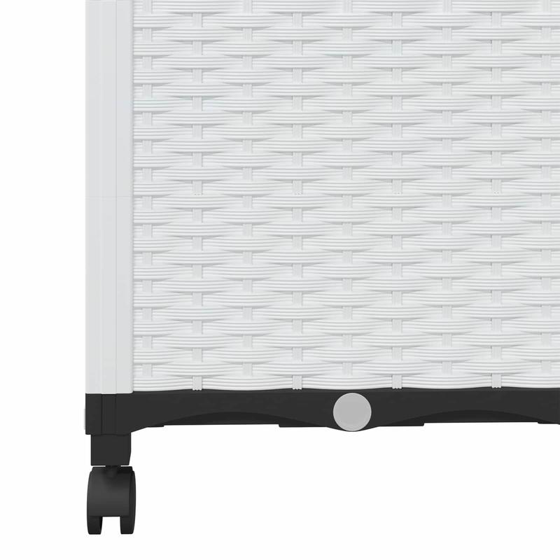 Jardinière blanche à roulettes avec treillis pour balcon