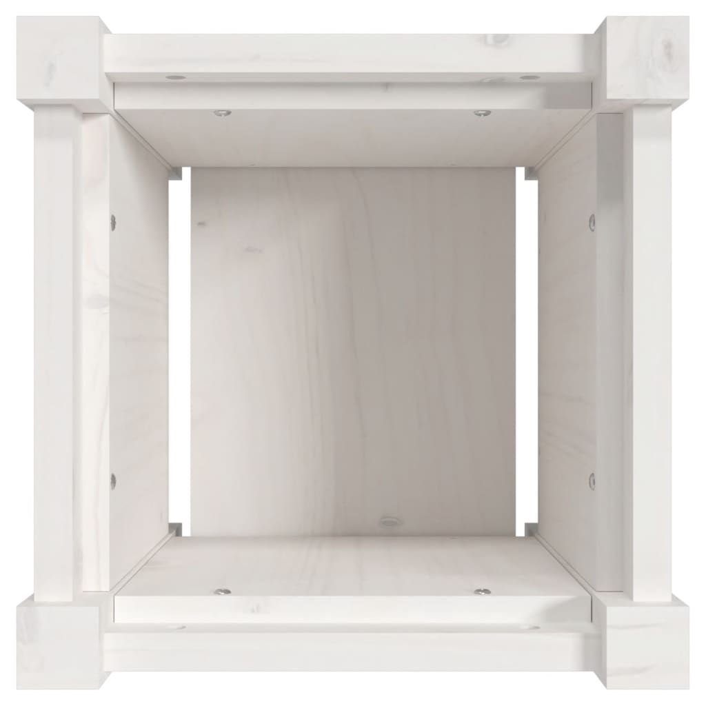 Jardinière carrée en bois 31 cm d'extérieur — Lot de 2 bacs