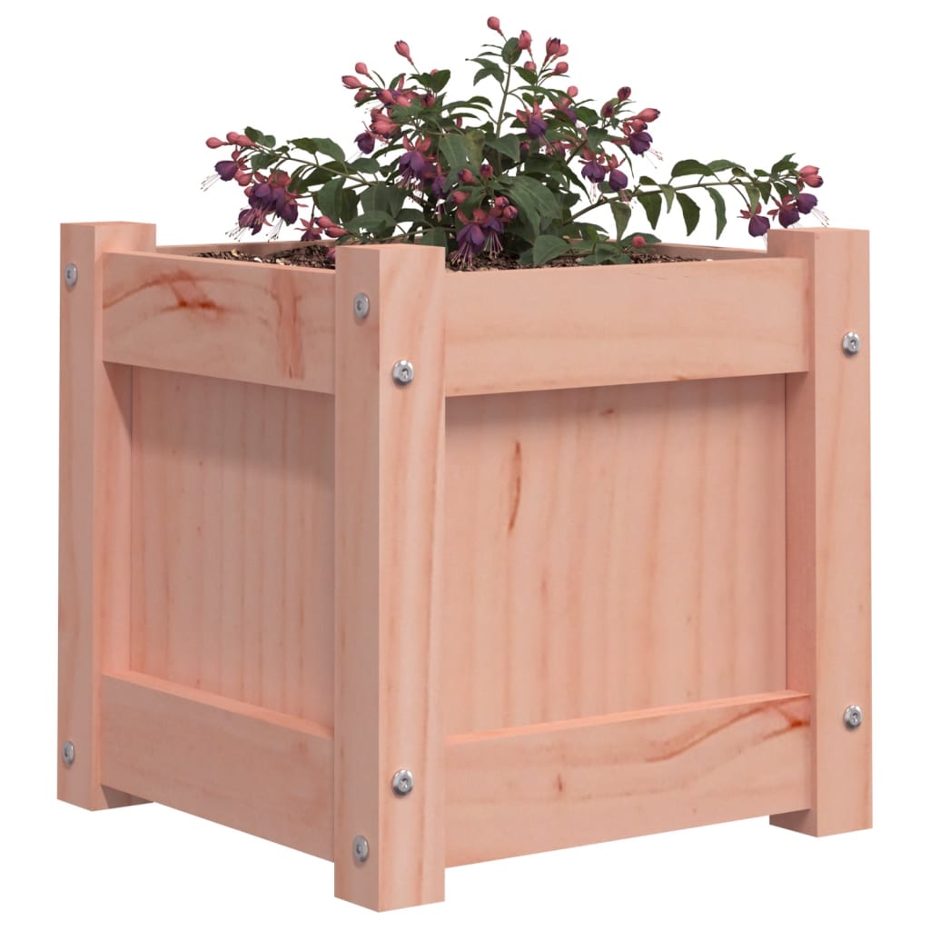 Jardinière carrée en bois 31 cm d'extérieur — Lot de 2 bacs