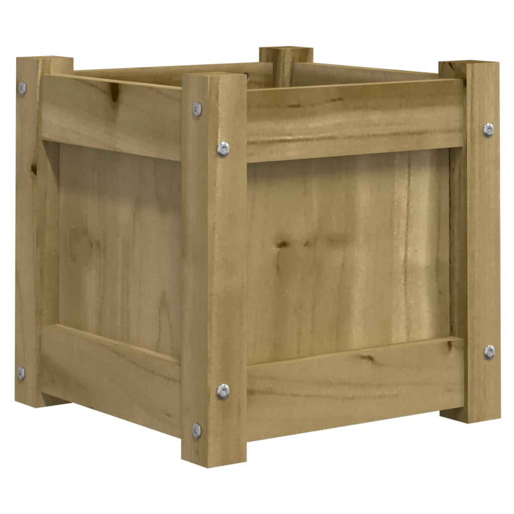Jardinière carrée en bois 31 cm d'extérieur — Lot de 2 bacs