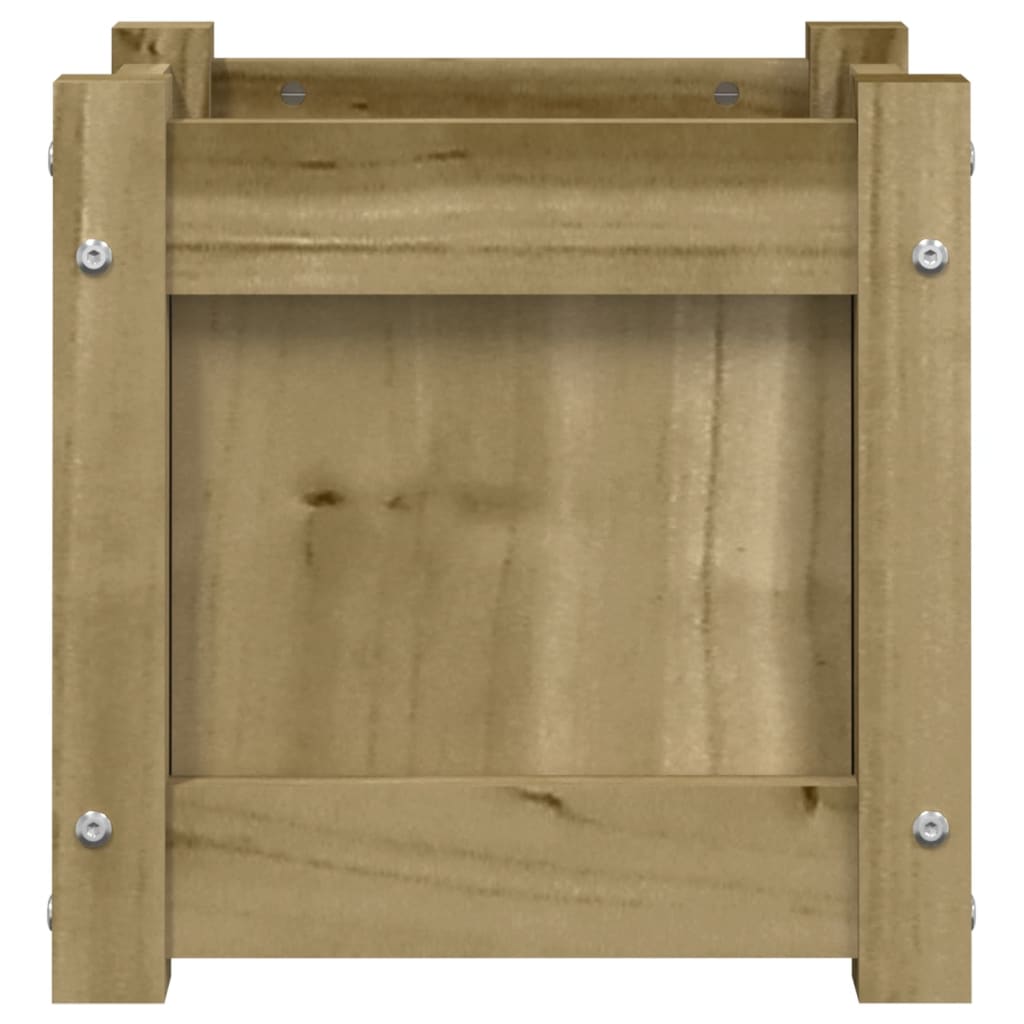 Jardinière carrée en bois 31 cm d'extérieur — Lot de 2 bacs