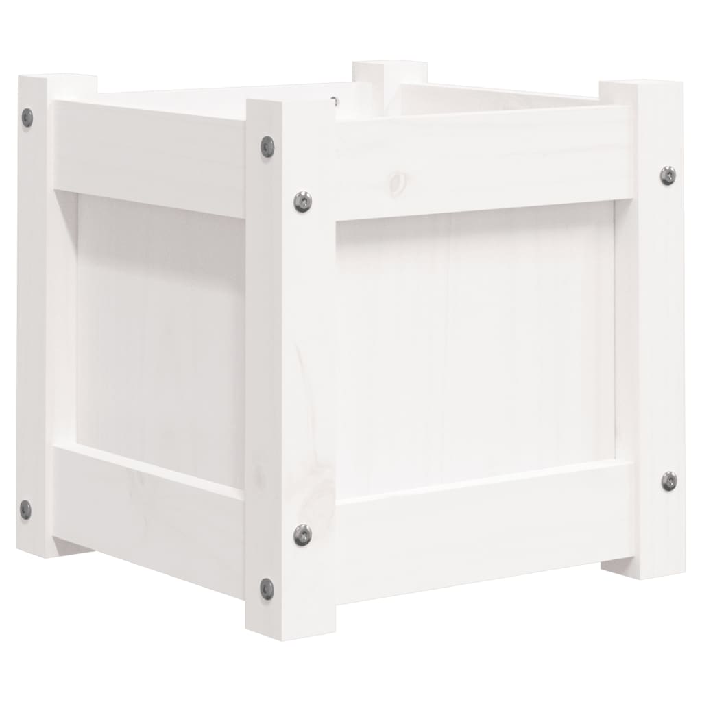 Jardinière carrée en bois 31 cm d'extérieur — Lot de 2 bacs