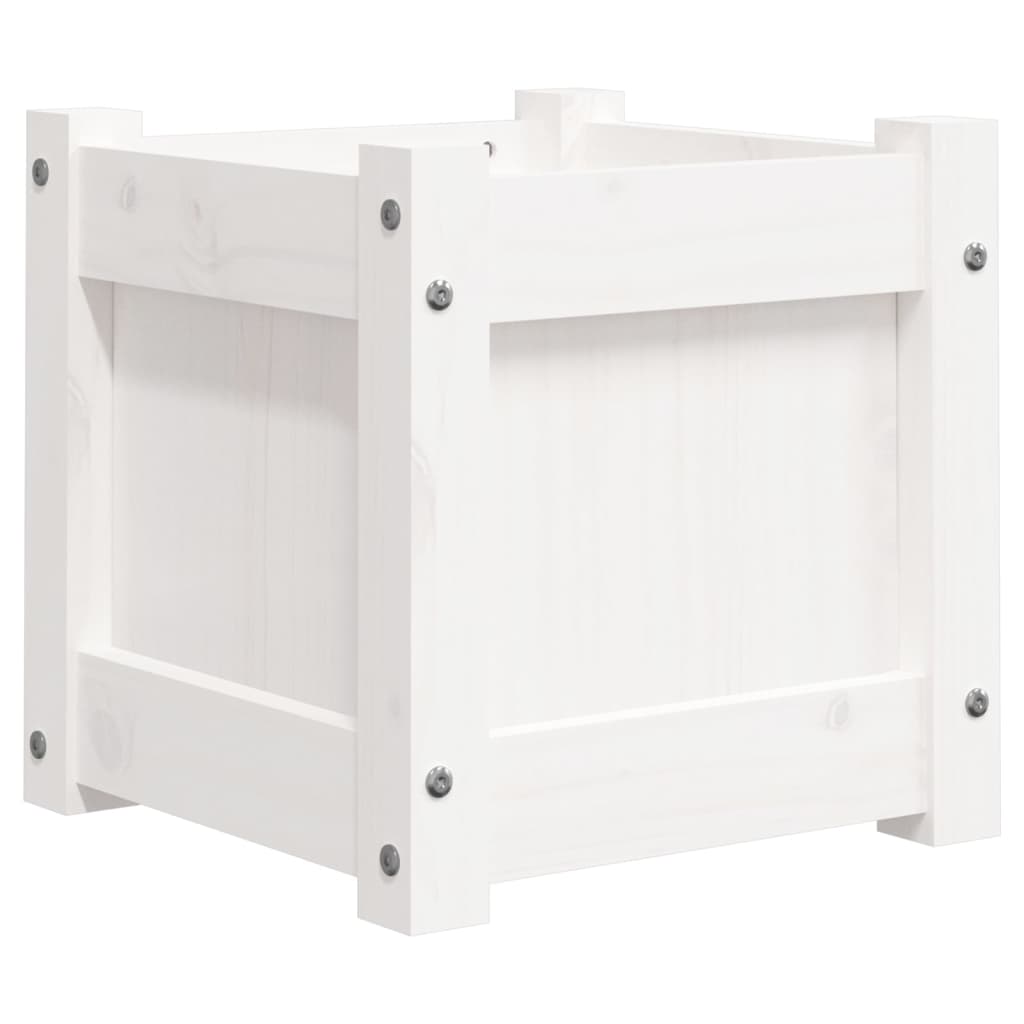 Jardinière carrée en bois 31 cm d'extérieur — Lot de 2 bacs