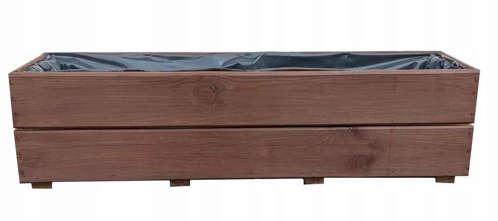Jardinière en bois de pin 90x18x18 cm avec bâche incluse