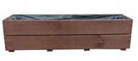 Jardinière en bois de pin 90x18x18 cm avec bâche incluse