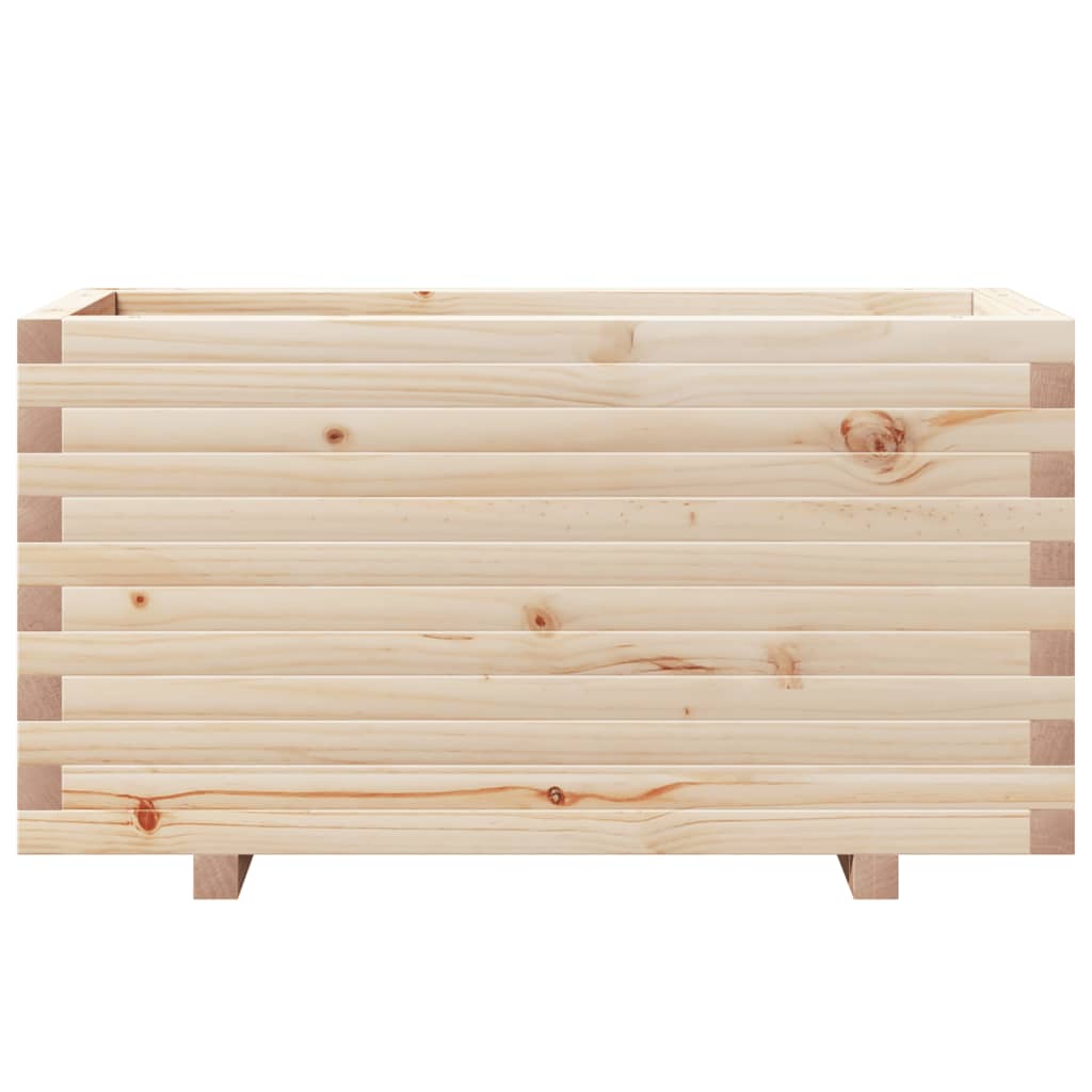 Jardinière en bois de pin 90x40x50 cm pour terrasse et jardin