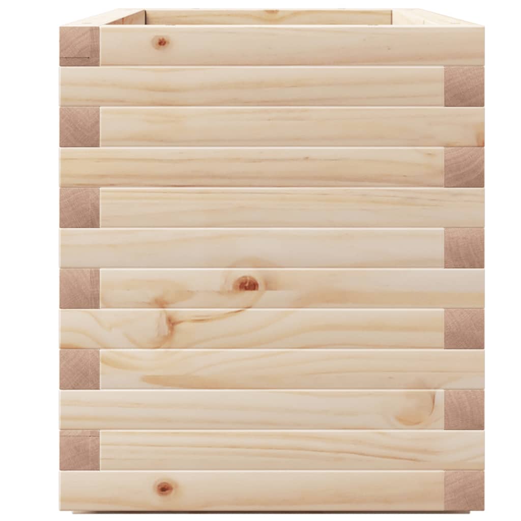 Jardinière en bois de pin 90x40x50 cm pour terrasse et jardin