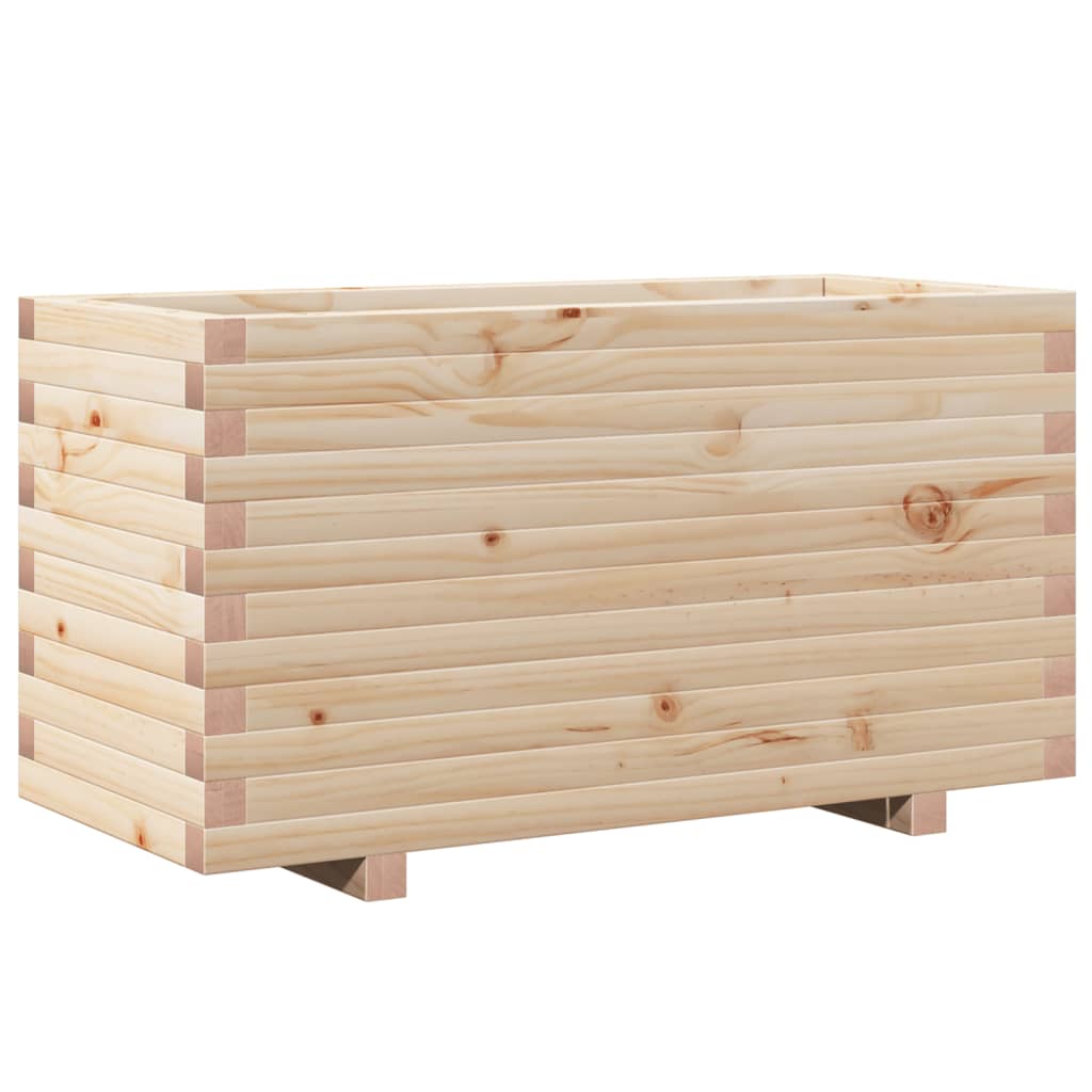 Jardinière en bois de pin 90x40x50 cm pour terrasse et jardin