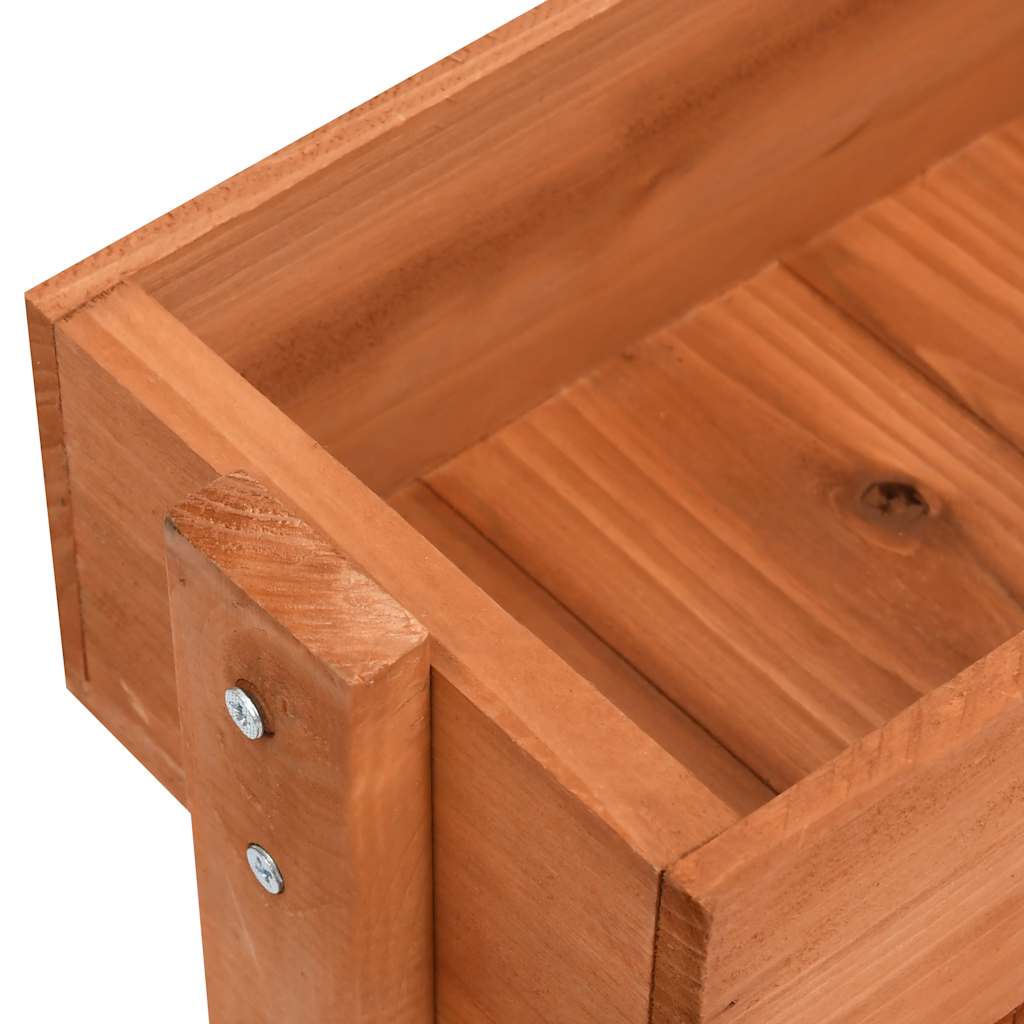 Jardinière en bois sur pied 3 niveaux 52x30x78 cm, ton brun