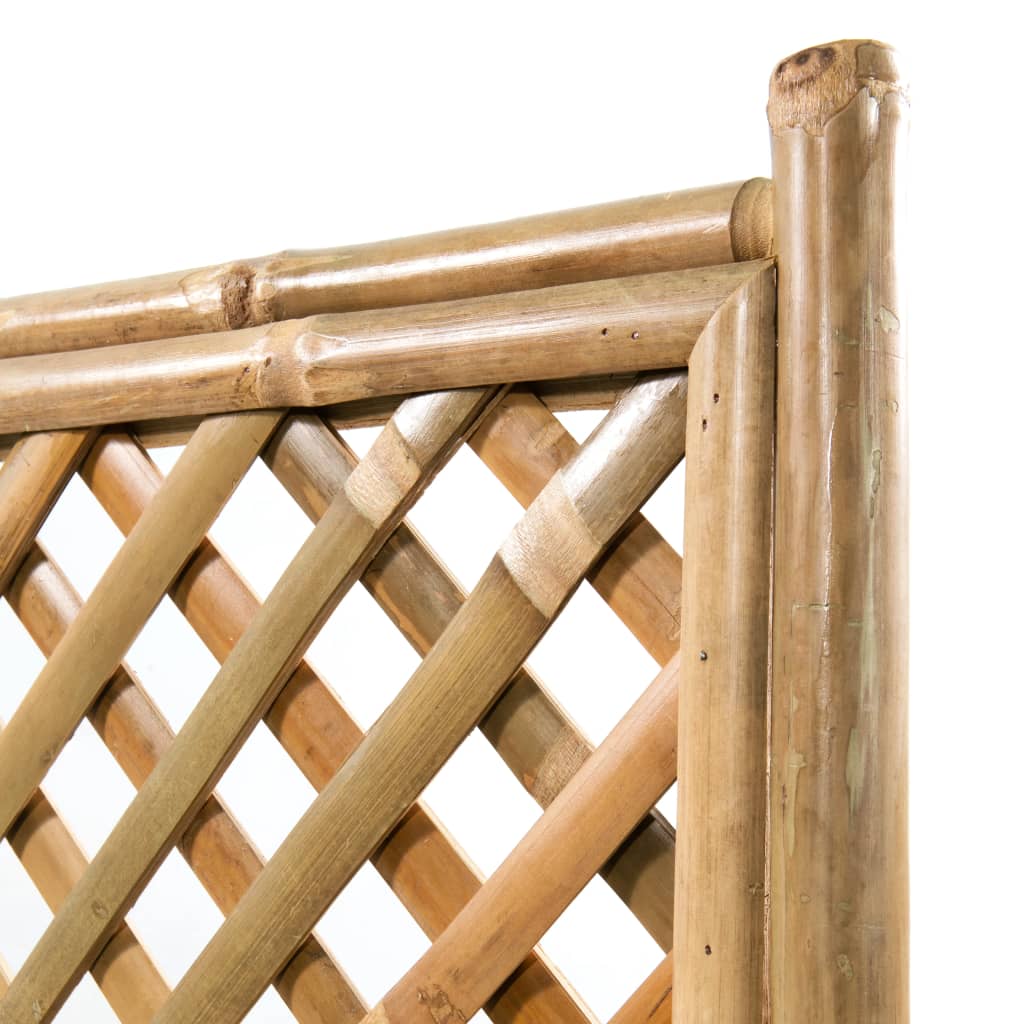 Jardinière brise-vue en bambou avec treillis 135 cm de haut