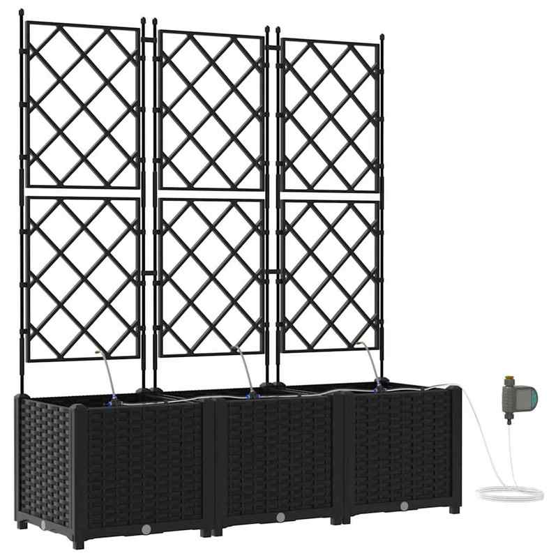 Jardinière brise-vue modulable lot de 3 bacs 120x40x142 cm