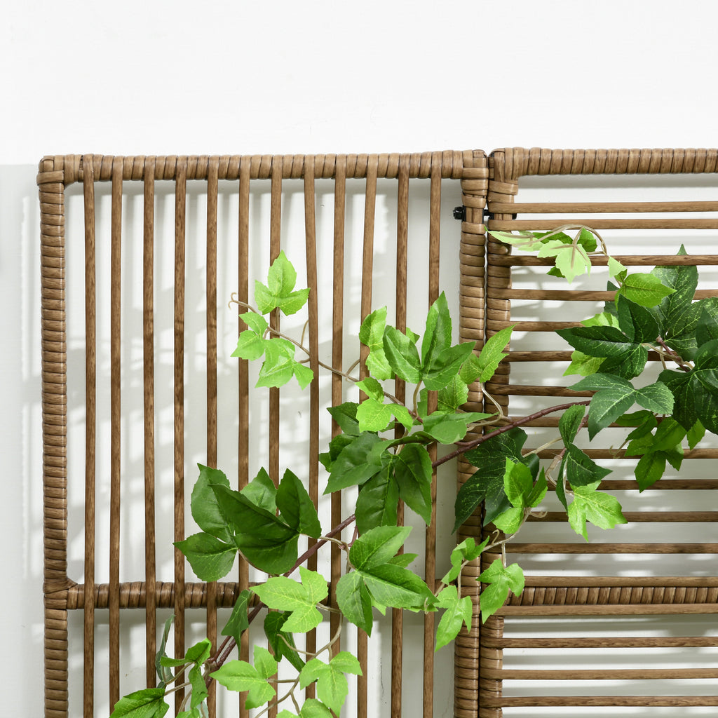 Jardinière brise-vue en résine tressée 103x29x103 cm beige