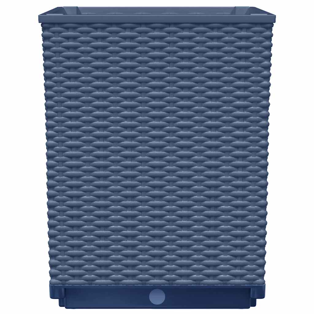 Jardinière carrée en plastique tressé 30x30x37 cm — lot de 2 ou 4