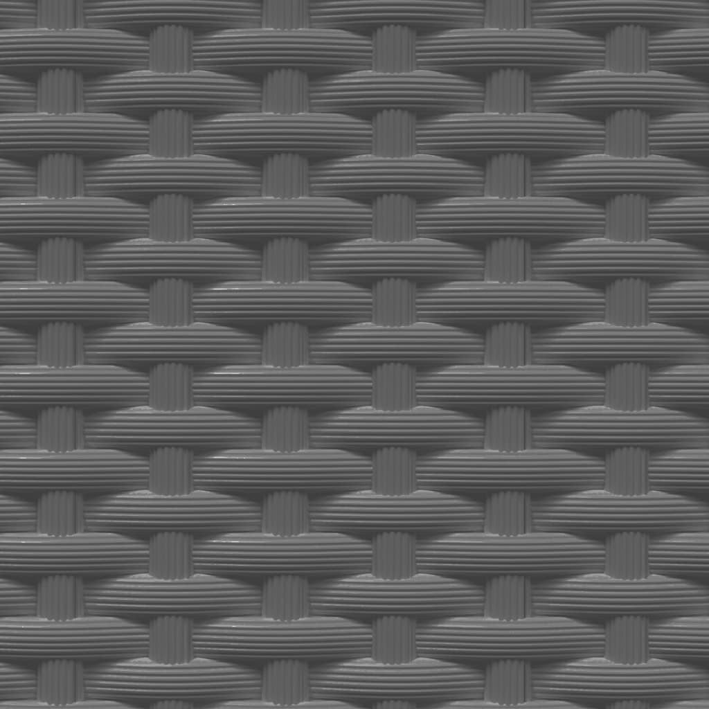 Jardinière carrée en plastique tressé 30x30x37 cm — lot de 2 ou 4