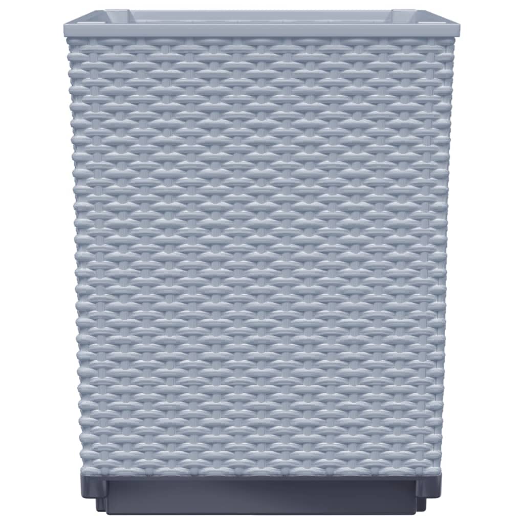 Jardinière carrée en plastique tressé 30x30x37 cm — lot de 2 ou 4