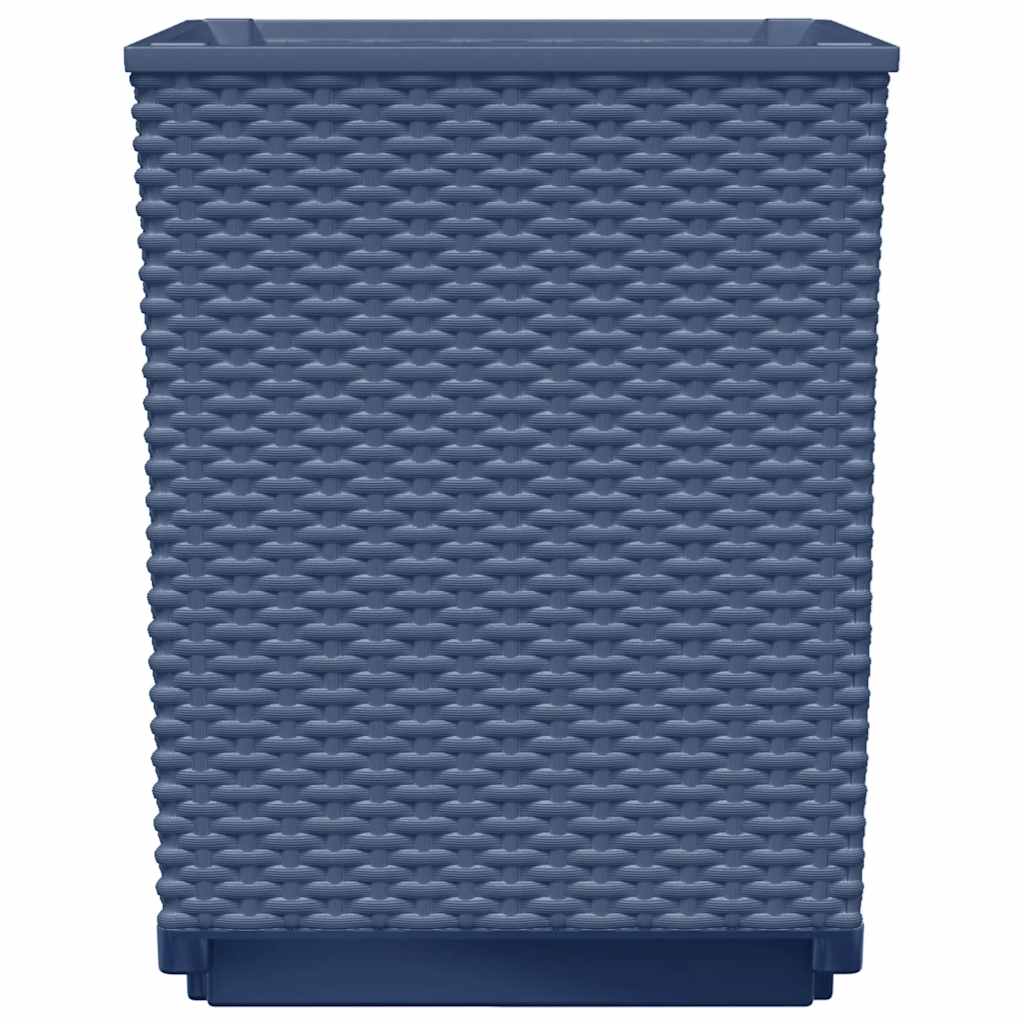 Jardinière carrée en plastique tressé 30x30x37 cm — lot de 2 ou 4