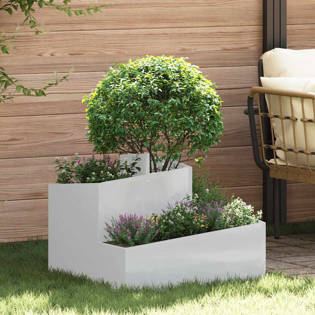 Jardinière étagée en métal 3 niveaux, 60 à 100 cm, 5 coloris