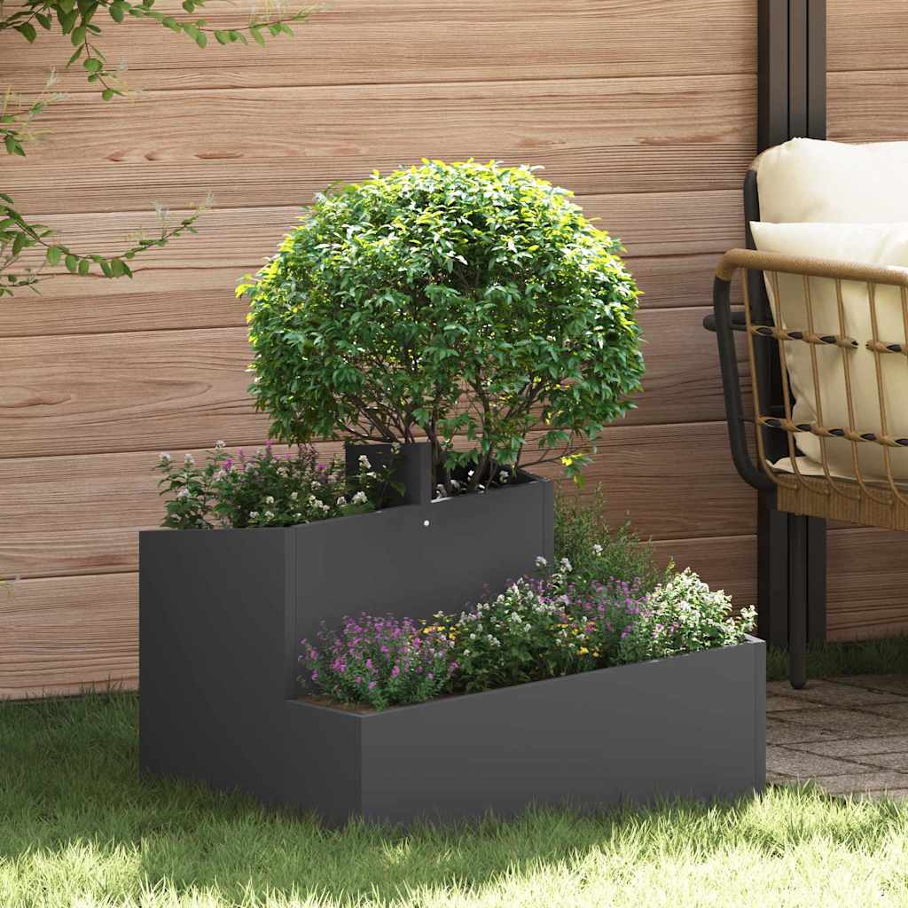 Jardinière étagée en métal 3 niveaux, 60 à 100 cm, 5 coloris