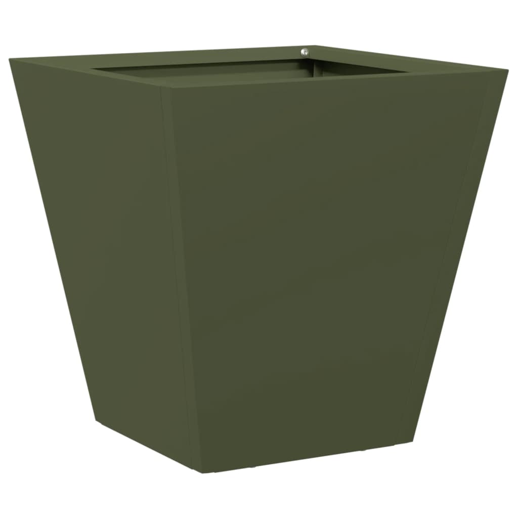 Jardinière d'extérieur en acier conique — haute ou cube, 6 coloris